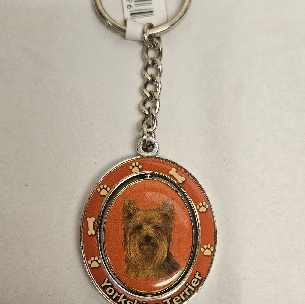 Yorkie Orange Colored Dog Keychain Pet Lovers Keepsake Gift.
